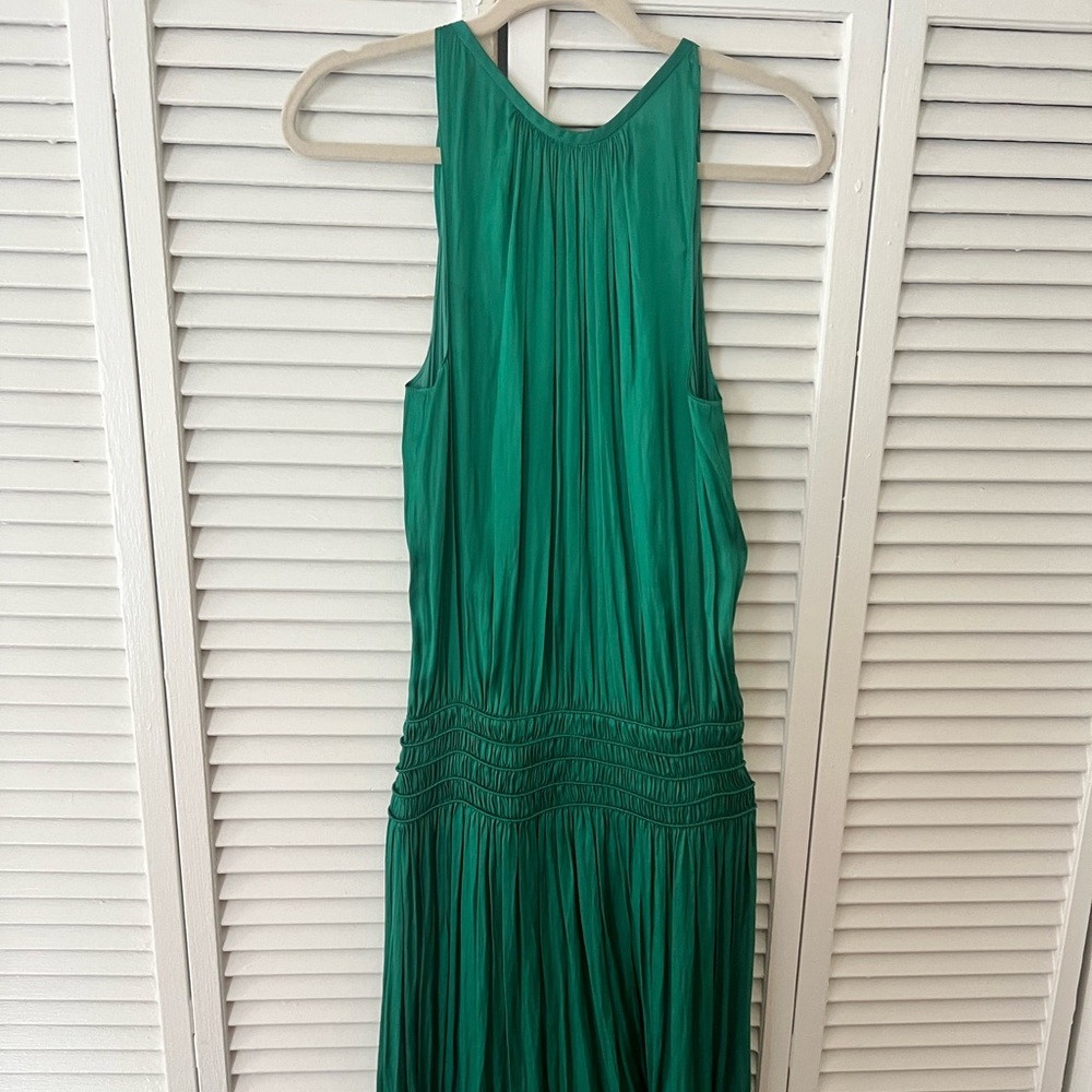 Ramy Brook Green Sheath Dress Halter Sleeveless